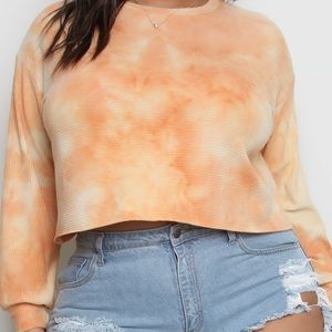 Chill Tie Dye Cropped Sweatshirt